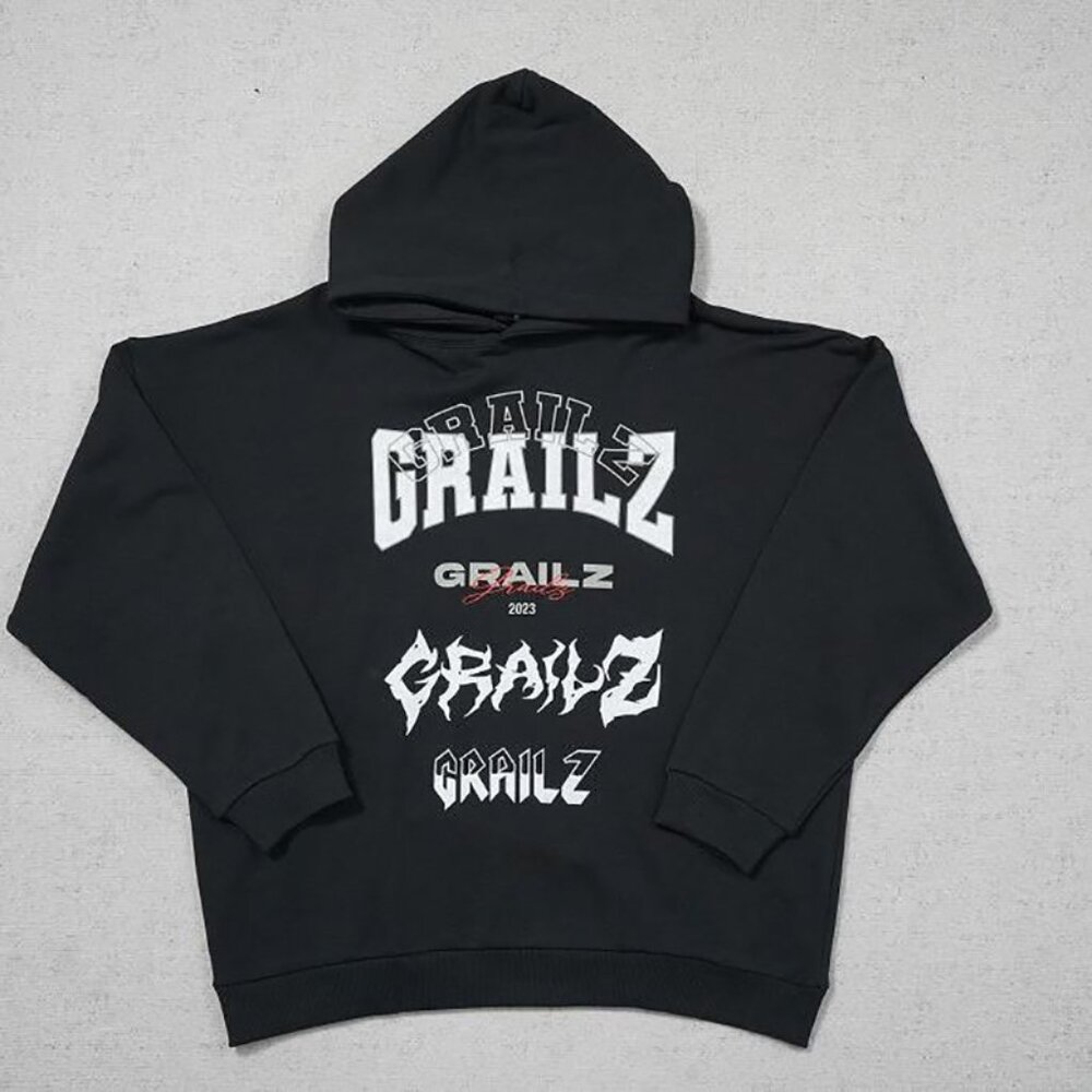 Grailz Talk Project Lightning Lettering Long Sleeved Hoodie